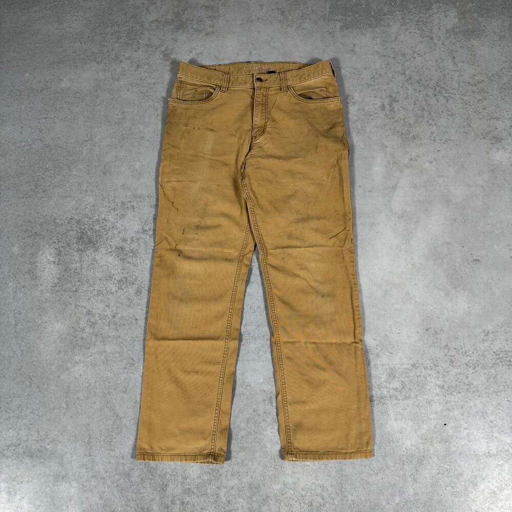 Carhartt Relaxed Fit Work Pants Tan Brown - Size: 33x32